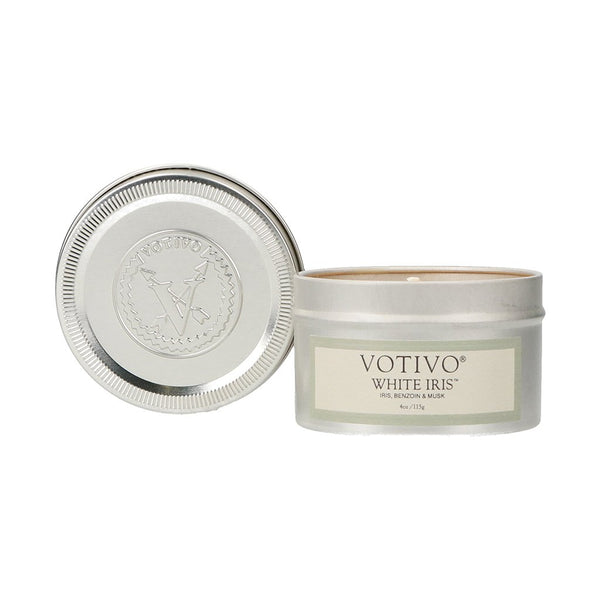 Votivo White Iris Travel Tin Candle