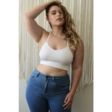 Leto Tatoo Mesh Racerback Bralette-Plus Size
