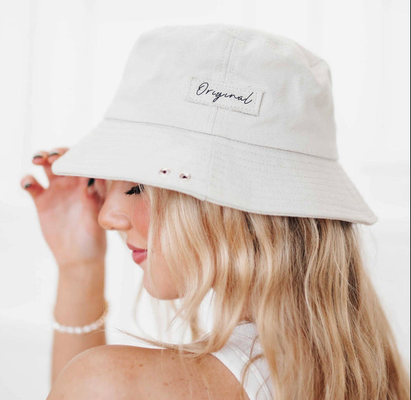 Pretty Simple Empowering Words Canvas Bucket Hat
