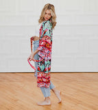 Pretty Simple Belted Boho Floral Kimono