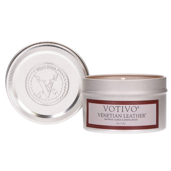 Votivo Venetian Leather Travel Tin
