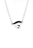 Lucky Feather Bridesmaid Heart Necklace