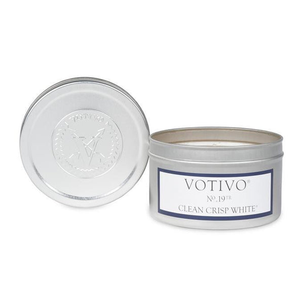 Votivo Travel Tin Clean Crisp White