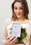 Lucky Feather Bridesmaid Heart Necklace