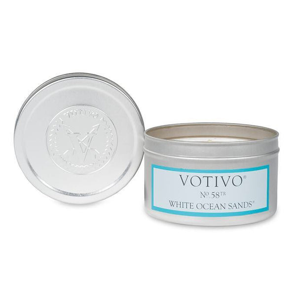 Votivo Travel Tin White Ocean Sands