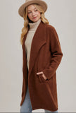 Bluivy Chestnut Open Front Coat