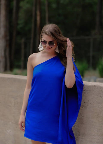 Jess Lea Asymmetrical Blue Dress