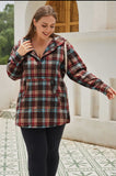 66 Disco Plaid Hoodie Pullover with Front Pocket