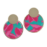 Michelle McDowell Color Splash Vegan Leather Circle Stud Earrings