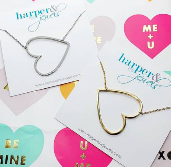 Harper  & Jewels Open Heart Necklace