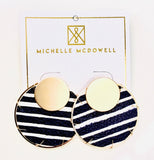 Michelle McDowell Color Splash Vegan Leather Circle Stud Earrings