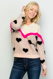 See and Be Seen Heart Print Sweater