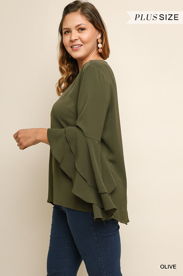 Plus size sales bell sleeve sweater