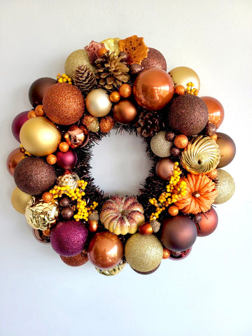 Shiny Things Handmade Ornament Wreath Fall #5