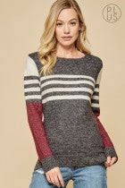 Andree by Unit Color Block Sweater PLUS SIZE-ARRIVING SOON!