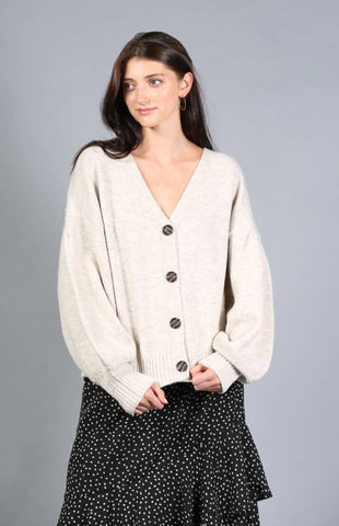 Very J Oatmeal Cardigan