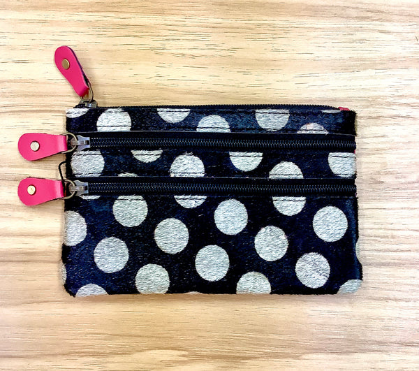 Folklore Couture Vance Triple Zipper Upcycled Pouch
