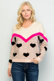 See and Be Seen Heart Print Sweater