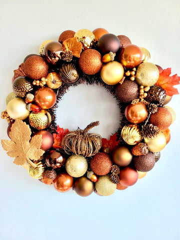 Shiny Things Handmade Ornament Wreath Fall #4