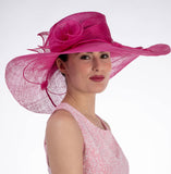 KaKyCo Callalily Wide Brim Adorned Sinamay Hat