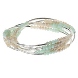 Scout Crystal Wrap Bracelet Necklace-Turquoise Combo/Silver