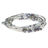 Scout Crystal Wrap Bracelet Necklace-Volcano/Silver