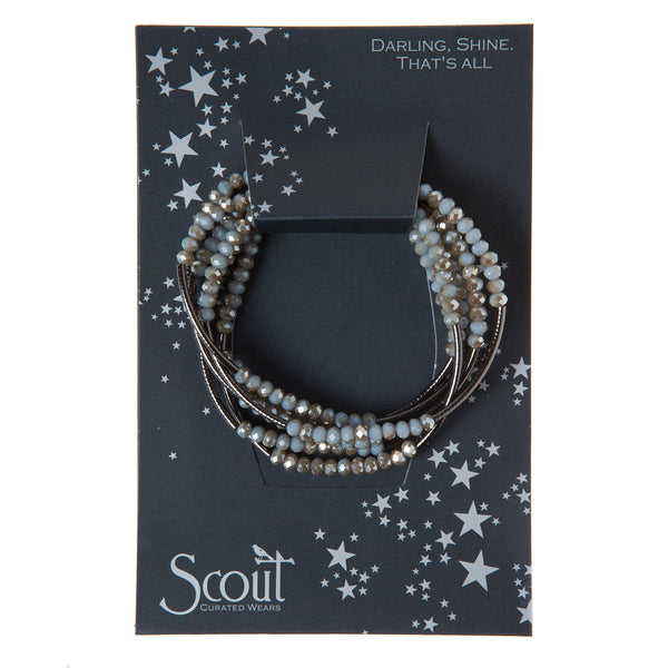 Scout Wrap Crystal Bracelet Necklace-Night Black