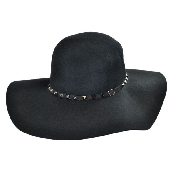 Brooklyn Hat Co. Black Wool Studded Floppy Hat