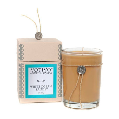 Votivo Aromatic Candle white Ocean Sands