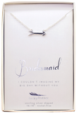 Lucky Feather Bridesmaid Thanks Necklace
